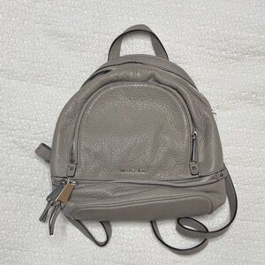 Michael Kors Taupe Leather Backpack